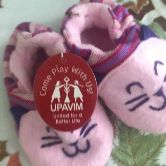 Fair Trade Cat Slippers for Baby/Toddler NEW with tag - Picture 5 of 5